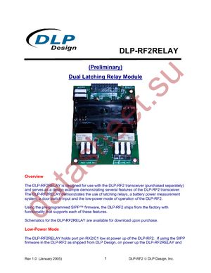 DLP-RF2-RELAY datasheet  